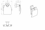 Держатель для туалетной бумаги с крышкой WONZON & WOGHAND, Темный графит (WW-V1802-GM)