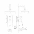 Смеситель Lemark Allegro LM5922CW для ванны и душа, встраиваемый
