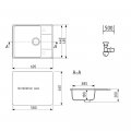 Кухонная мойка Ulgran Quartz Prima 605-08, космос