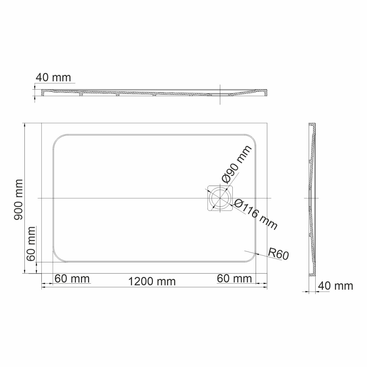 Душевой поддон WasserKraft 44T07