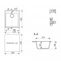Кухонная мойка Ulgran Quartz Forte 425-06, трюфель