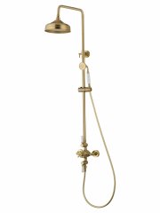 Душевая система с термостатом WONZON & WOGHAND RETRO, Брашированное золото (WW-B3041-BG)