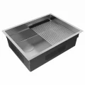 Кухонная мойка Paulmark NEXT-PRO 58-L UNI, брашированная сталь, 580х450мм, PM705845-L-BS