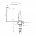 Смеситель для кухни Haiba HB72304-4, сталь