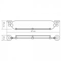 WasserKRAFT Diemel K-2244 Полка стеклянная с бортиком