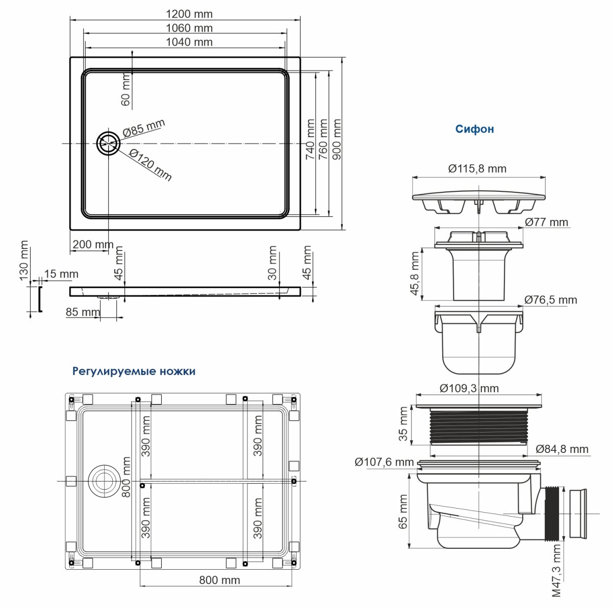 Душевой поддон WasserKraft 29T07U