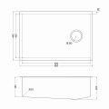 Мойка кухонная Emar EMB-660(UN) PVD Matt Gold, золото
