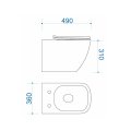 Унитаз подвесной Maretti Elena безободковый с микролифтом, EA10PBM88-844, белый