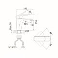 Смеситель для раковины D&K Berlin DA1432116, белый