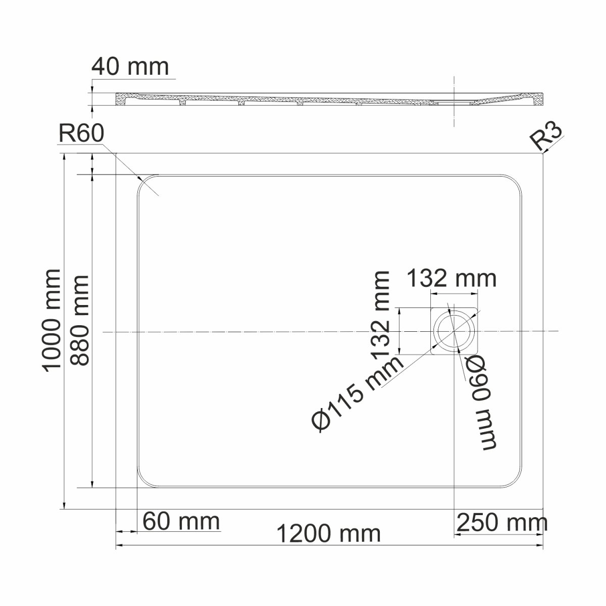 Душевой поддон WasserKraft 19T10