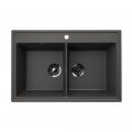 Кухонная мойка Ulgran Quartz Ruma 780-09, мокрый асфальт