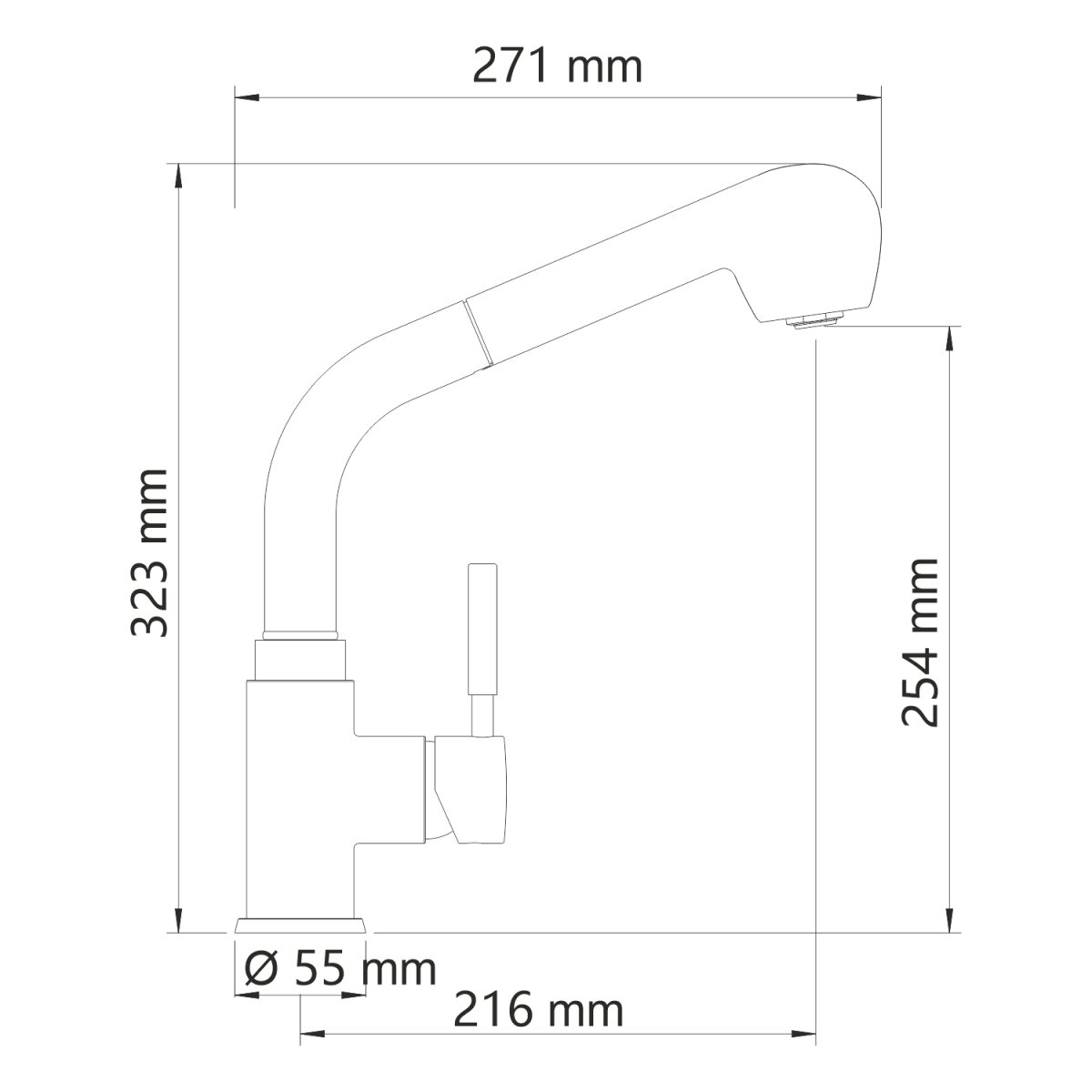 Смеситель для кухни WasserKraft Main 4166