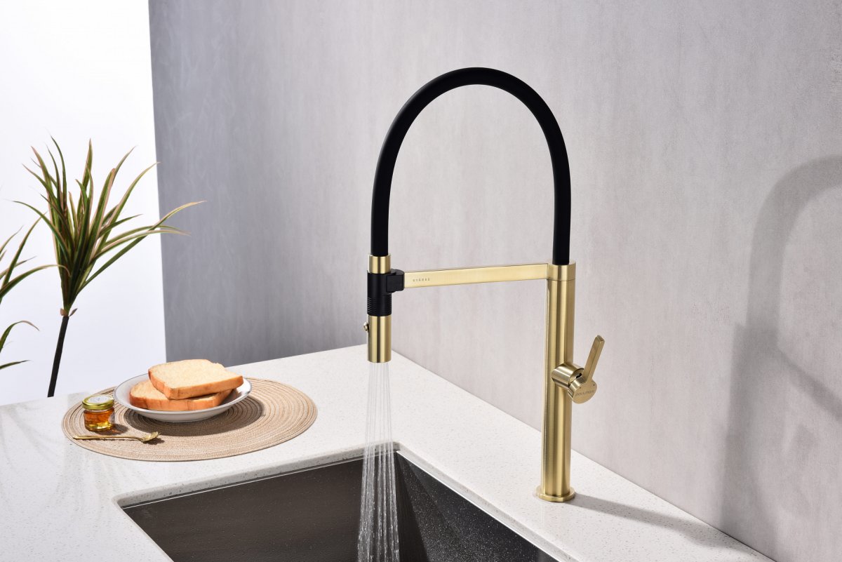 Смеситель для кухни Paulmark LEADER, светлое золото, Le214101-LG