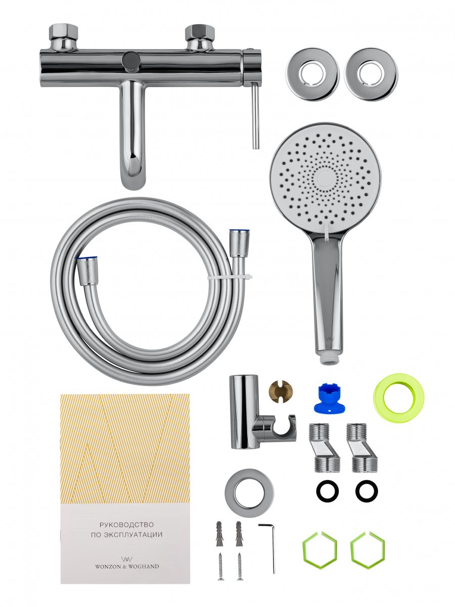 Смеситель для ванны с душем WONZON & WOGHAND STICK, Хром (WW-88639017-CR)