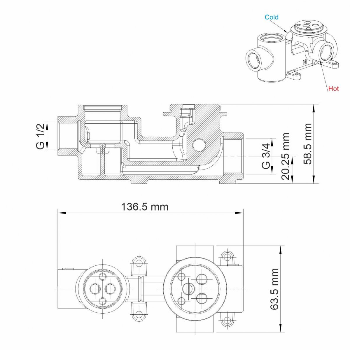Смеситель для ванны и душа WasserKraft 4141
