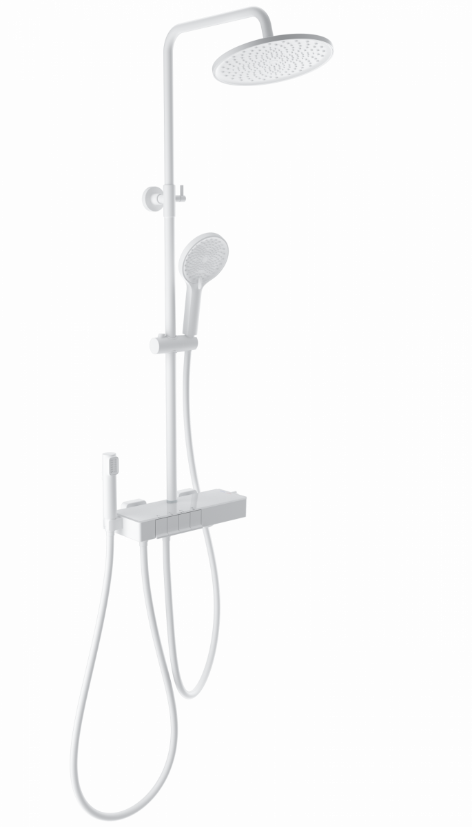 Душевая система с термостатом WONZON & WOGHAND MUSE Forte, Белый матовый (WW-B3580-MW)