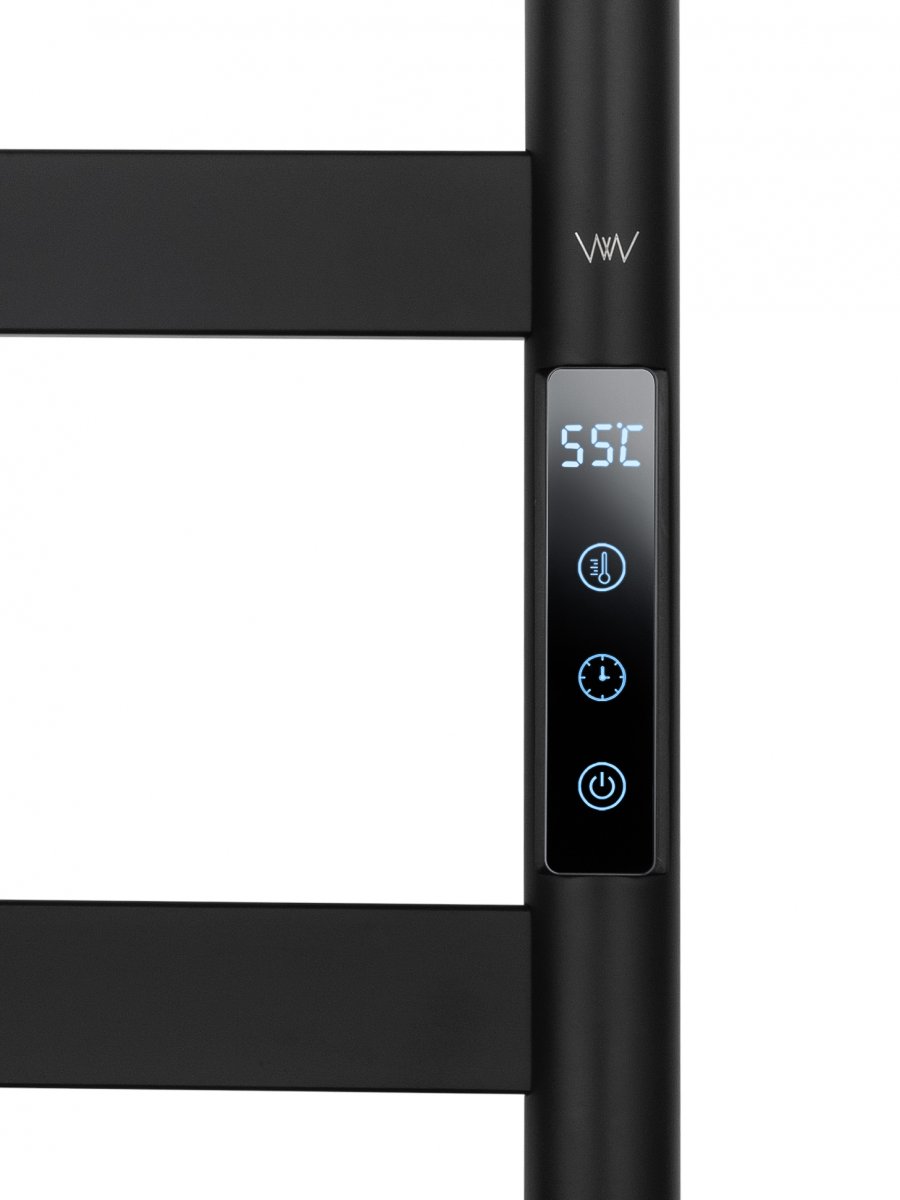Полотенцесушитель электрический WONZON & WOGHAND ESSEN, Черный матовый (WW-A405-MB)
