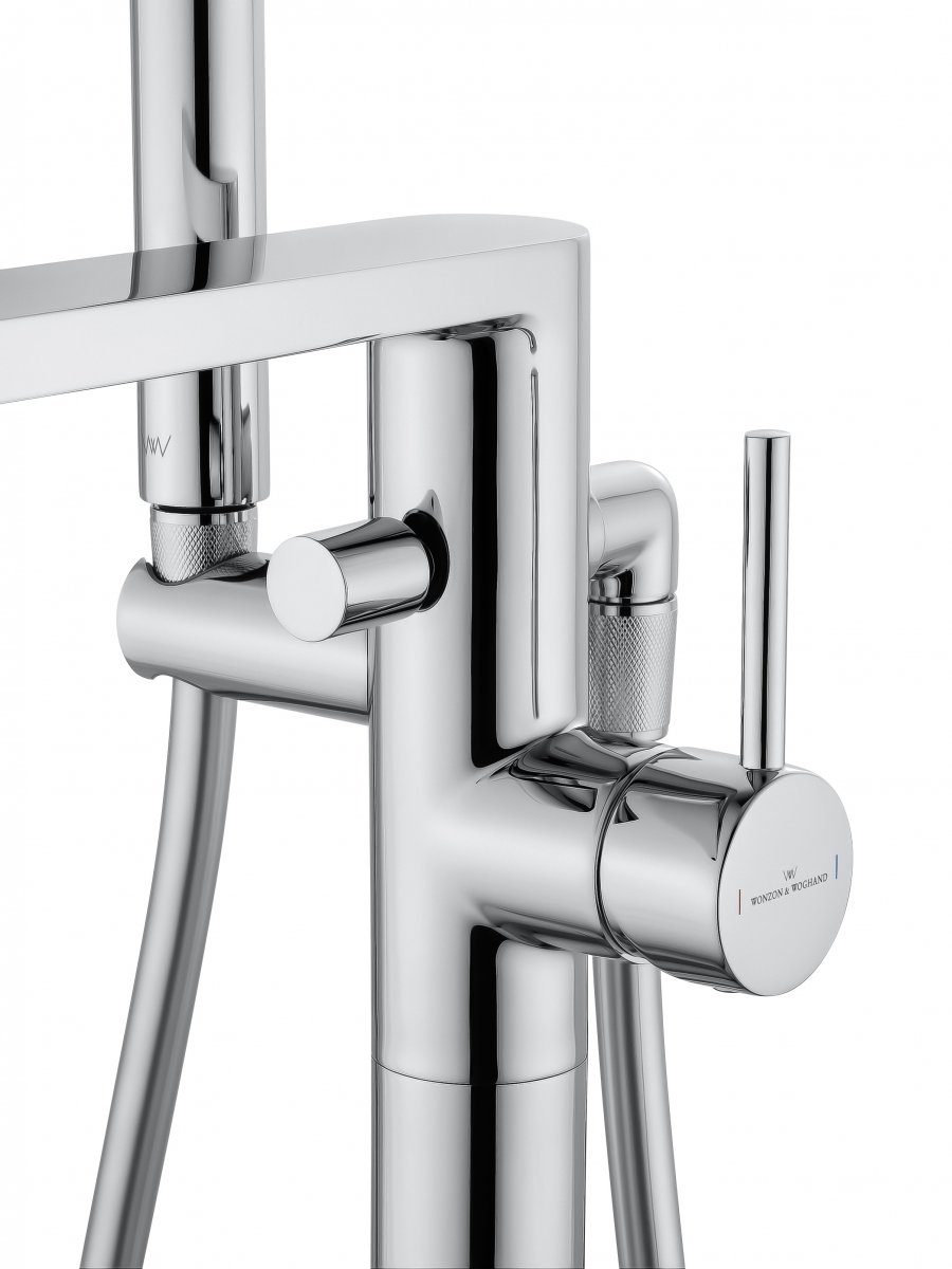 Смеситель для ванны напольного монтажа WONZON & WOGHAND STICK, Хром (WW-88649901-CR)