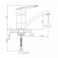 Смеситель для кухни Haiba HB4507-2, хром