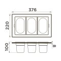 Контейнер Omoikiri DC-04-3-IN нержавеющая сталь
