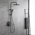 Душевая система MELANA-F610501B MALE нерж.сталь, с тропическим душем, лейкой