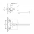 Смеситель для ванны Haiba HB2204, хром