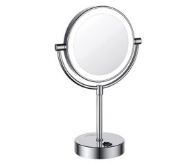 WasserKRAFT K-1005 Зеркало с LED-подсветкой двухстороннее, стандартное и с 3-х кратным увеличением