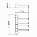 Держатель полотенец WasserKraft 1054PG