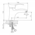 Смеситель для раковины Haiba HB1001, хром