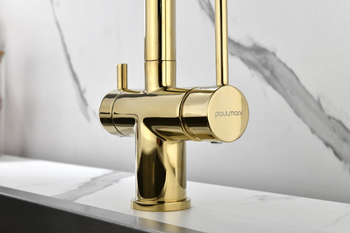 Смеситель для кухни Paulmark SERPENTINE, золото, Se213222-G