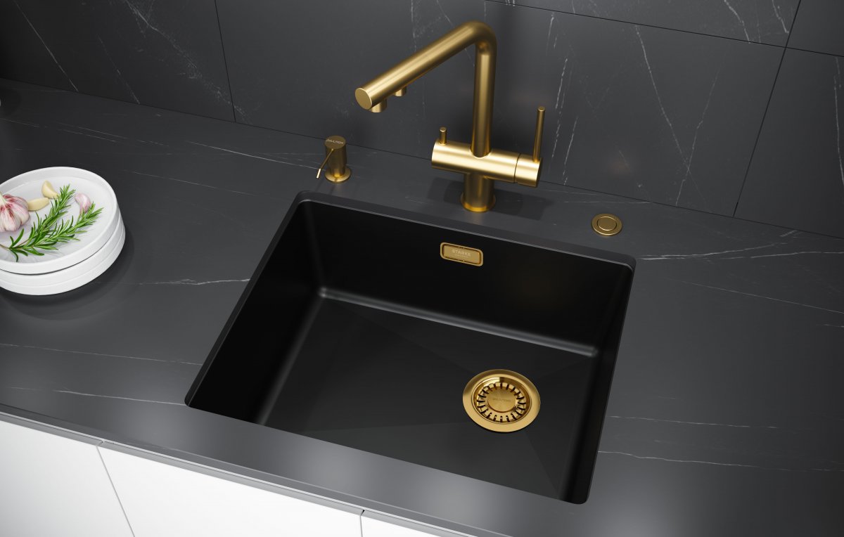 Смеситель для кухни Paulmark SERPENTINE, брашированное золото, Se213222-BG