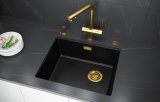 Смеситель для кухни Paulmark SERPENTINE, брашированное золото, Se213222-BG
