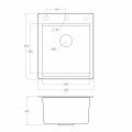 Кухонная мойка EMAR EMQ-1420.Q гранитная мойка, Барит