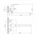 Смеситель для ванны Haiba HB22198, хром