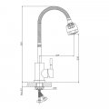 Смеситель для кухни Haiba HB73304, сталь
