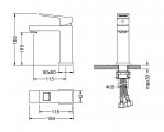 Смеситель для раковины TIMO Briana 7161/03F, черный