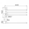 Полотенцедержатель Haiba HB8613, хром