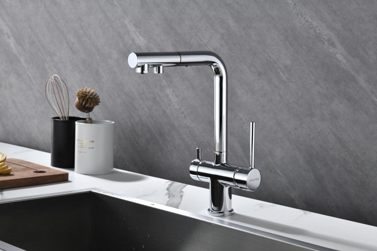 Смеситель для кухни Paulmark SERPENTINE, хром, Se213222-CR