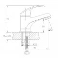 Смеситель для раковины Haiba HB1036, хром