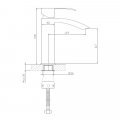 Смеситель для раковины Haiba HB10815, сталь