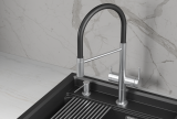 Смеситель для кухни Granula Kitchen Space 8277 нержавеющая сталь, подключение к фильтру, гибкий излив