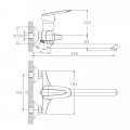 Смеситель для ванны Haiba HB2207, хром