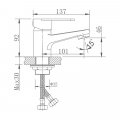 Смеситель для раковины Haiba HB10801-2, сатин