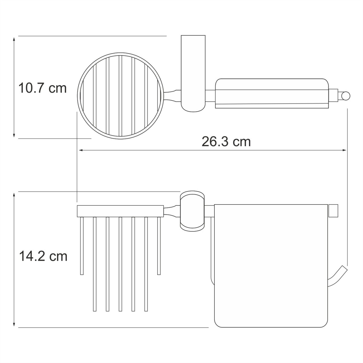 WasserKRAFT Berkel K-6859 Держатель туалетной бумаги и освежителя