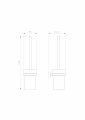Туалетный ершик в комплекте WONZON & WOGHAND FLAT, Хром (WW-9729)