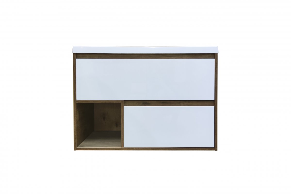 Комплект мебели ESTET Monaco Wood 900х480 подвесной 2 ящика (ШхГхВ) 898х476х607