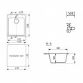 Кухонная мойка Ulgran Quartz Forte 460-02, лен