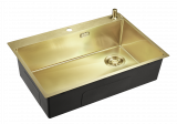 Мойка кухонная Emar EMB-660(TOP) PVD Matt Gold, золото