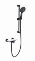 Смеситель для душа с гарнитуром WONZON & WOGHAND ClickPlate, Черный матовый (WW-B2052-A-MB)