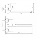 Смеситель для ванны Haiba HB22590-7, черный